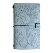Notitieboek van PU-leer met bloemenreliëf, veganistisch, voor dames en heren, ideaal als reis- of kantoorcadeau, trendy kleuren