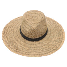 Herren-Cowboyhut mit Sonnenschutz, khakifarbenes Stroh, breite Krempe, 1 Stück