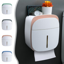 Organizador de parede para papel toalha com gaveta dupla, 23 x 19 x 12 cm, prateleira de armazenamento oculta, solução moderna para otimizar