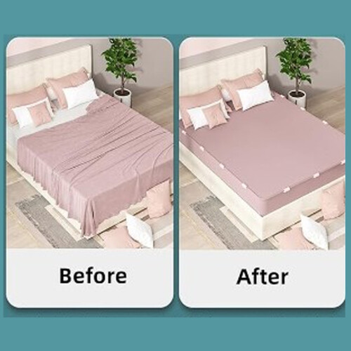 18PCS Adjustable Transparent Bed Sheet Clips, Snug Fit, Multi-Use 1