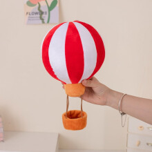 11.8inHot Air Balloon Pillow, Hot Air Balloon Shaped Decorative Pillow for Sofa Couch Bed, Plush Support Cushion for Office Chair & Car Seat (Red)