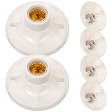 Douille de rechange pour ampoule en céramique, lot de 6, 11,4 x 11,4 x 4,8 cm