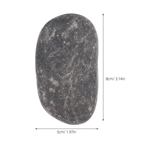 HOMEMAXS Painted Stone Crafts Grey 6 Pcs 1