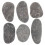 HOMEMAXS Painted Stone Crafts Grey 6 Pcs 7