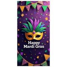 Pancarta de máscaras de Mardi Gras, fondo de felices celebraciones, decoraciones para fiestas, artículos para festivales, accesorios de