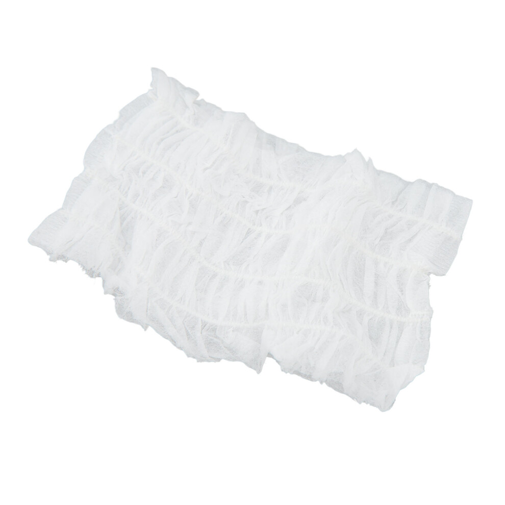 Facial Headbands 100 Pack Disposable Non Woven Fabric Elastic White
