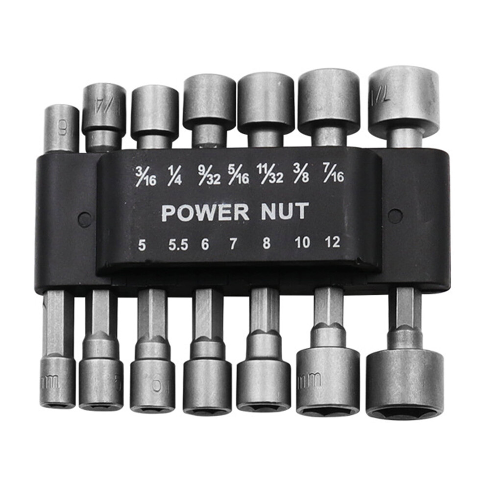 9/14Pcs Socket Nut Driver Set Hexagonal Drill Bit Set Impacts Driver Socket Adapter For Hand Drill Electric Screwdriver 9132278052519