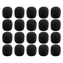 Black Mic Sponge Covers for Lapel Microphone with Fine Craftsmanship and Premium Material 40 Pieces