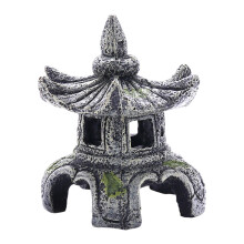 Aquariumornament, schuilhut, rotsgrot, huisje, aquariumdecoratie, stenen lamp voor de woonkamer