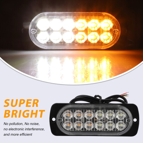 Φάρος προειδοποίησης κινδύνου 4x12LED με φωτεινή μπάρα φλας αυτοκινήτου/φορτηγού, 2