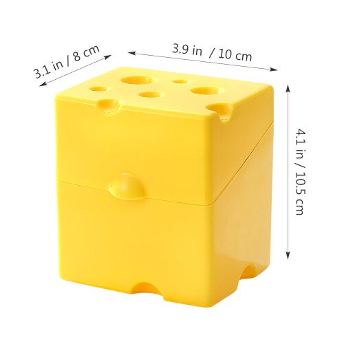 Yellow ABS Cheese Storage Box – Airtight, Stackable, 10.5 1