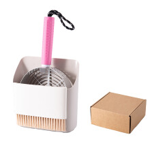 Stainless Steel Cat Litter with Holder Fast Sifting Grids Non Stick Waste Removal Tool for All Litter Boxes