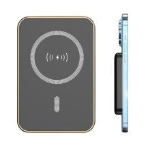 Magnetische 5000mAh Powerbank – Draadloze draagbare oplader voor op reis en buitenshuis, compatibel met iPhone en Samsung.