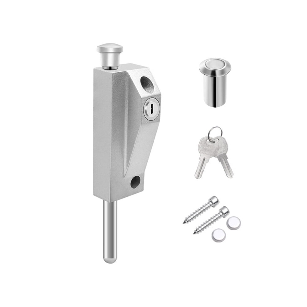 Aluminum Alloys Framed Door Lock Thickened Vertical Barrels Bolt Latches Antitheft Glass Door Lock For Home Commercial 9009879500964