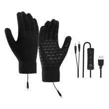 USB-verwarmde handschoenen met verwarmingskabel - Geschikt voor touchscreen-gebruik in de winter, fleecegevoerd, verdikt en koubestendig voor