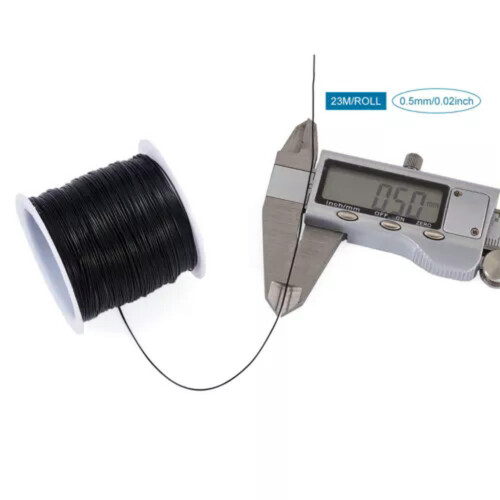 Copper Beading Wire Craft Jewelry String Black 0.5mm 23m 1