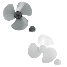 Hélice de plástico para ventilador, adequada para ventilador vertical de 16 polegadas, com 3 pás, peça universal para uso doméstico.