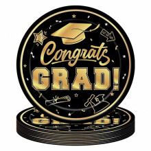 2026 New Arrival Tableware Exquisite Graduation Themed Paper Plates and Napkins Adding to The Joyful Atmosphere of Graduation Parties