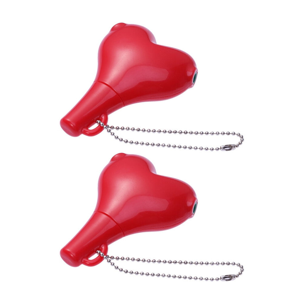 Frcolor 2 Pcs Heart Shaped Dual Headphone Audio Splitter Cable Adapter 9132278054971