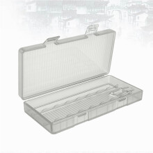 Battery Storage Box 1Pack Transparent PP Plastic Batteries Holder for Data Cables and Batteries Organization