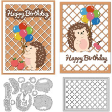 Hedgehog Balloons Cutting Dies for Card Making, Scrapbooking & Invitations – Compatible with Most Die-Cutting Machines