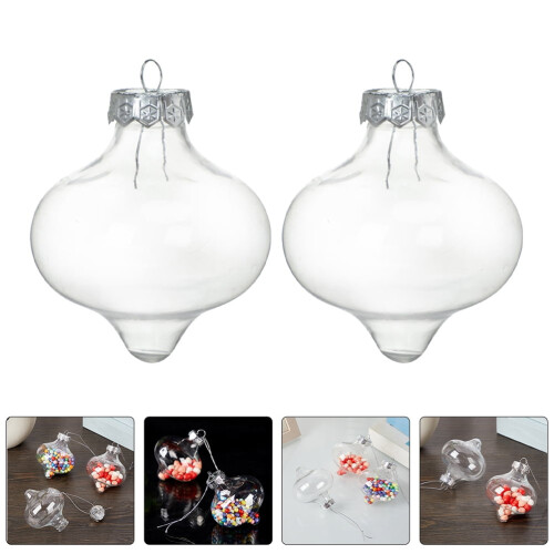 Clear Plastic Light Bulb Ornaments for DIY Holiday Decor 10