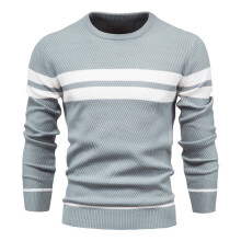 Crewneck Clearance Men Long Sleeve Round Neck Stripe Fashion Casual Comfortable Blouse Sweater