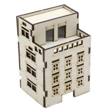 Wooden Apartment Assembled Model Garden Landscape Outland Scene Decor