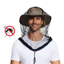Netting for Women Men Outdoor Fishing Face Mask Hoods for Camping Hiking Gardening Mosquitoes Head Net Shield