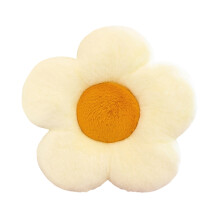 Blomsterformet rund plys siddehynde, 50 cm blød fleecepude til hjemmet/kontoret – kompatibel med standardstole