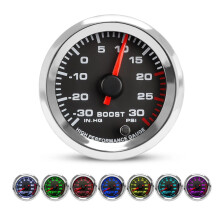 Digital Boost Gauge 52mm 0-30 PSI 7 Color Pointer for 12V Vehicles