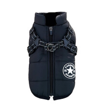 Winter Dog Jacket Fleece-Lined, Waterproof & Windproof Pet Coat With Harness Design For Small/Medium/Large Dogs Cats, Thickened Warm Winter Apparel S