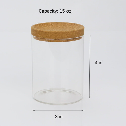 Conjunto de 3 potes de vidro transparente para banheiro com tampas e bandeja. 1