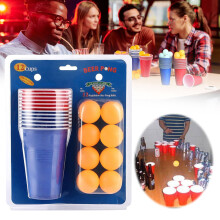 Beer Glasses Beer Glasses Pong Glasses Beer Drink Glasses For Singles Parties Red And Blue Glasses For Bars Bars And Camping 12 Cups And
