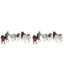 12Pièces Jouets Animaux En Plastique Pour Enfants Couleurs Assorties