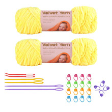 Chunky Yarn for Hand Knitting, Hand Woven Crochet Yarn In A Velvet Yarn Friendly And Soft Yarn