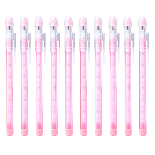 10Pcs Stackable Pencils Set, Translucent Multiple Point Push Fun Pencils with Erasers, Stacking Point Leads Pencil Set