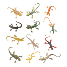 24Pcs Realistic Lizard Toys Reptile Models Colorful Lizards Toys (Random Style)