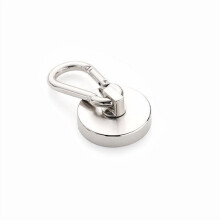 1/2pcs Ultra-Strong Magnetic Hooks Pro - 100lbs Heavy-Duty Neodymium Magnets with Carabiner and Swivel Ideal for Hanging Kitchen