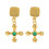 Cross-Shaped Micro-Inlaid Earrings Western Antique Style 1 1
