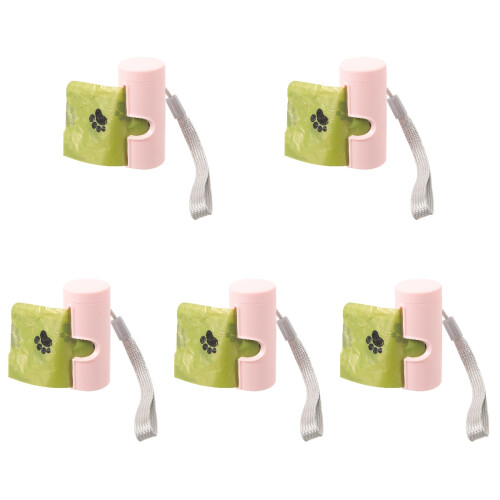 5Ensembles Organisateur Crotte ABS Portable Rose