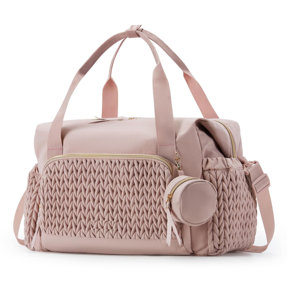 Large Capacity Diaper Bag Tote – Hospital & Travel Bag with Pacifier Case, Elegant Shoulder Duffle Bag