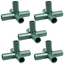 Greenhouse Connectors 3/4/5-Way Joints + Support Poles & Gardening Kit (5PC) – Compatible with Greenhouse Frames