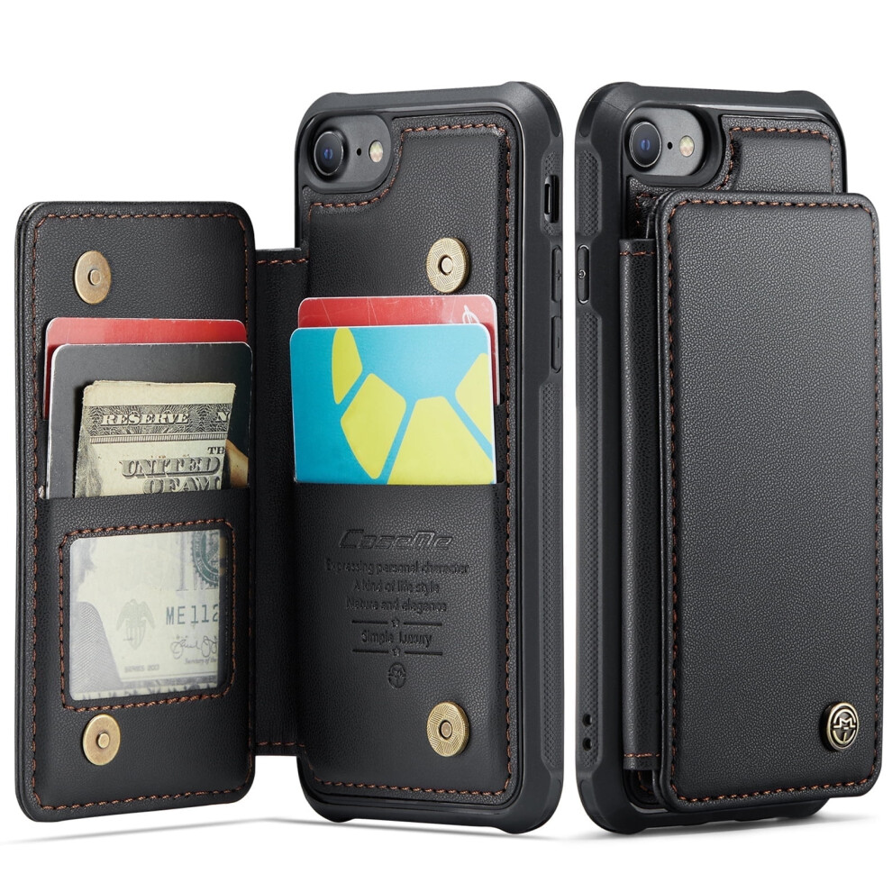 Shieldplus Wallet Case For Iphone Se 3Rd/2Nd Gen, Iphone 8 & 7 (4.7") Â Rfid Blocking, Shockproof, Durable Kickstand, Black 9193271255109