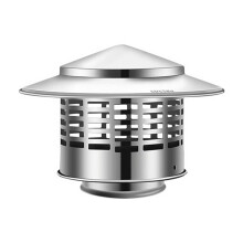 Stainless Steel Chimney Cap, Round Chimney Cover with Screen, Stove Pipe Topper for Exterior Fireplace Flue, Furnace Vent