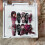 (L) Pink Black Gradient False Nails for Women 8