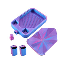 Beads Painting Organizers Tray With Lid Small Garbage Can Easy Cleanups Portable Builds