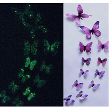 3D luminous butterfly sticker