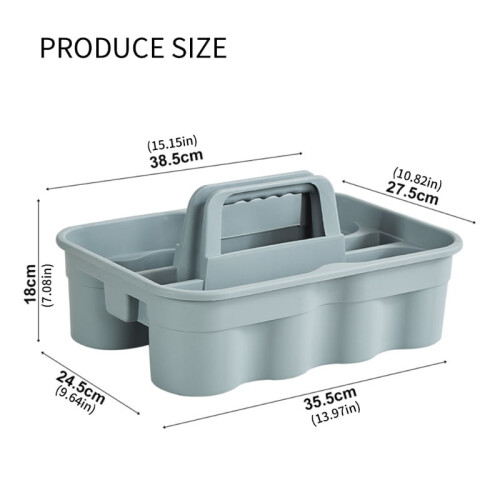 Sturdy Plastic Storage Bin Ergonomic Handle and Divideds Compartments for Garage Tool Organization 2