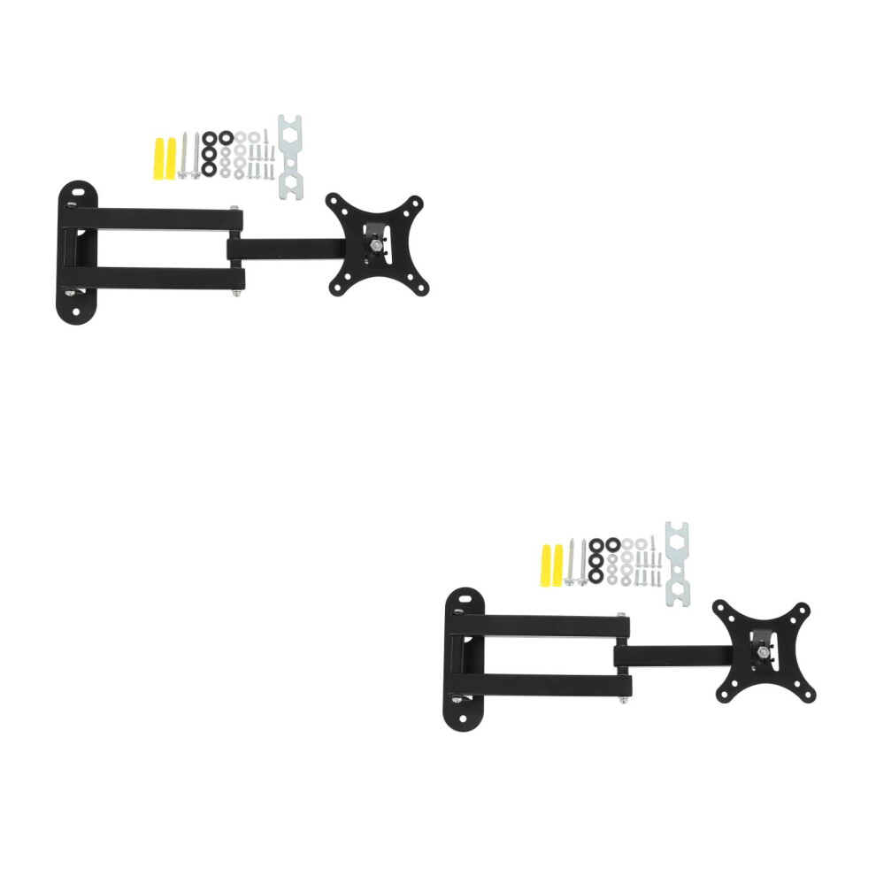 2Pcs Monitor Mount 10-27 Inch Swivel Tilt Tv Bracket Rotatable Monitor Bracket 9193271258162